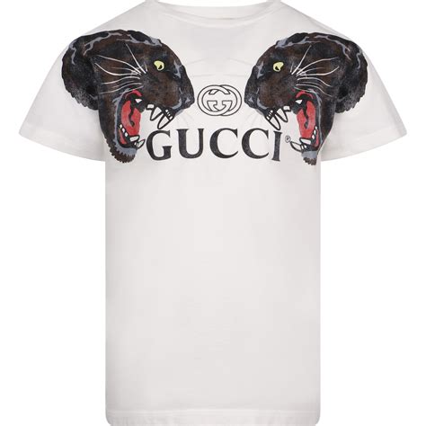 gucci panther t shirt|Gucci leather bottoms for men.